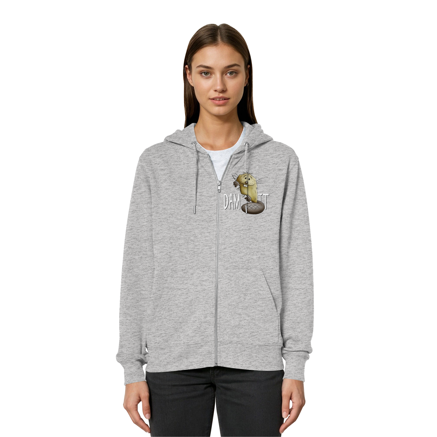Dam It Verdammt Lustiger Biber - Organic Relaxed Zipper