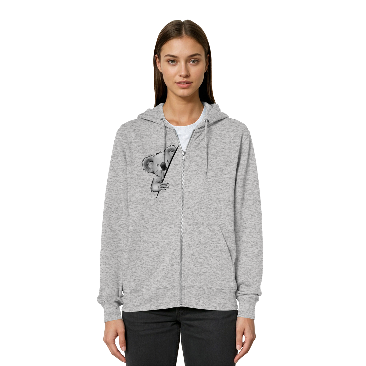 Koala Bär Illustration - Organic Relaxed Zipper