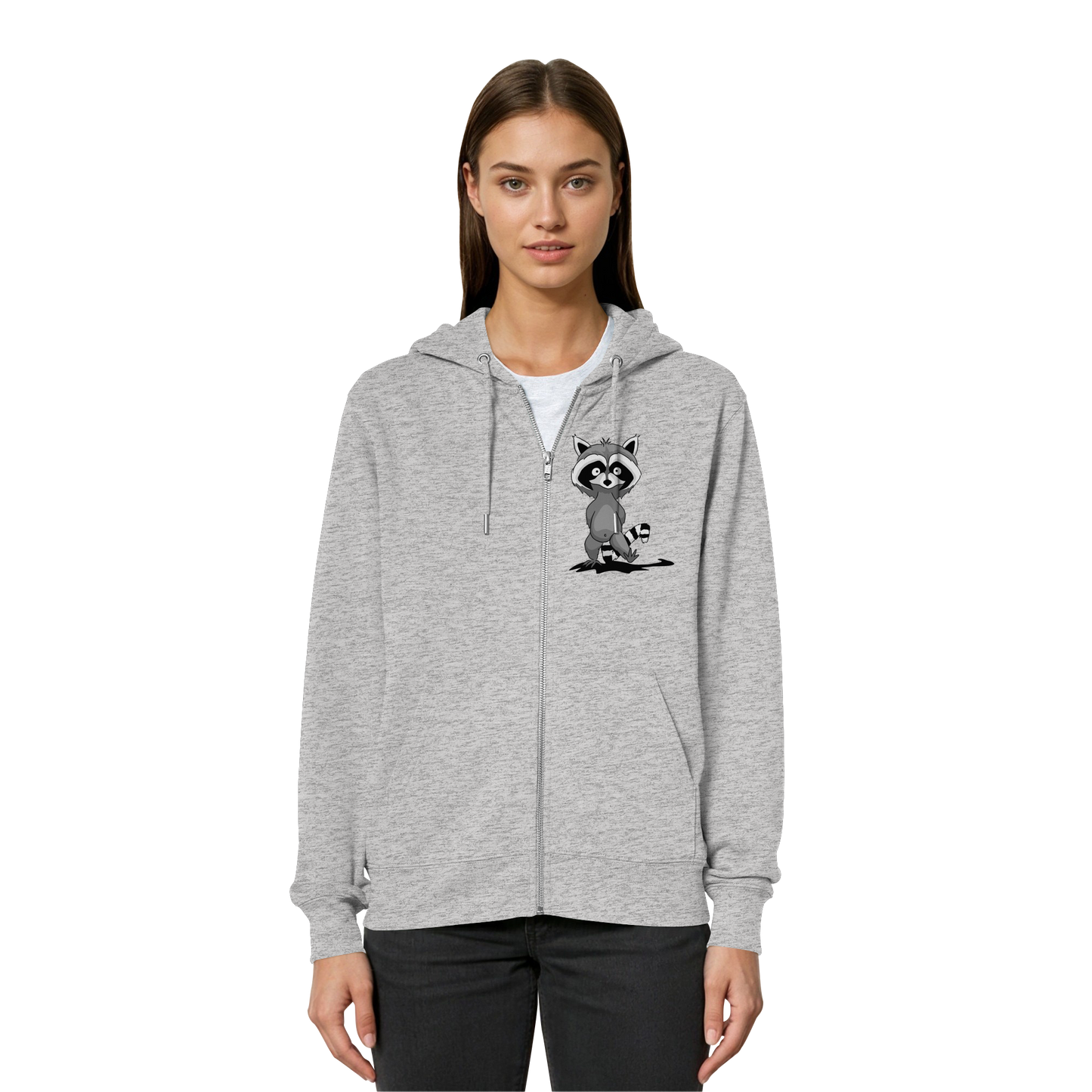 Frecher kleiner Waschbär - Organic Relaxed Zipper