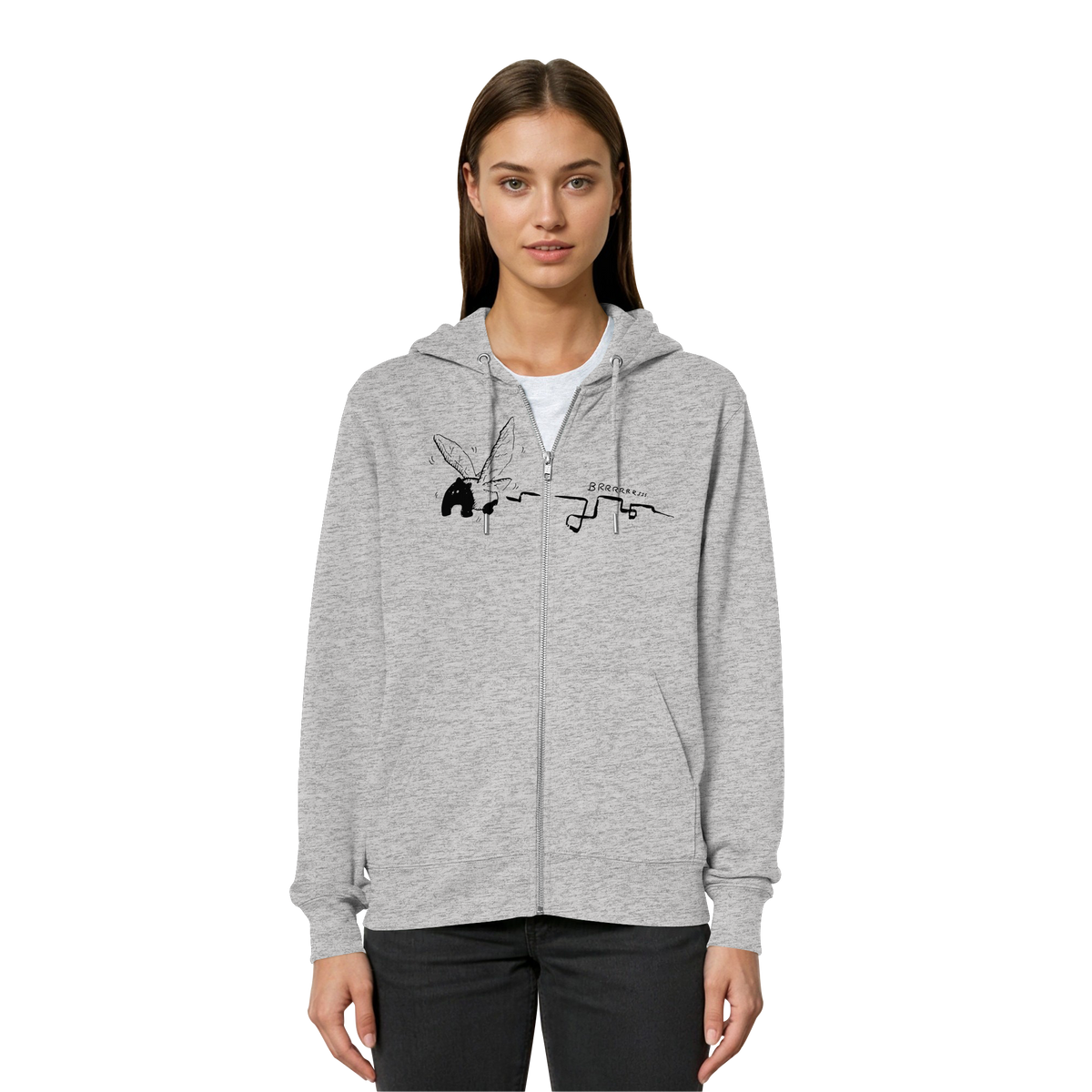 zauberhaft flatternde Tapir Fee - Organic Relaxed Zipper