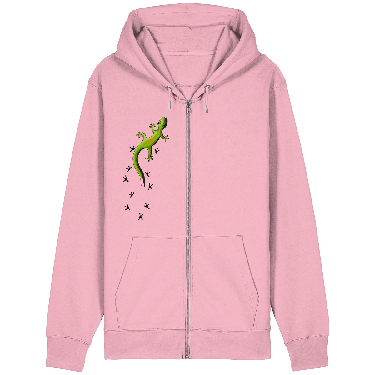 Kletternder Gecko mit Spuren - Organic Relaxed Zipper
