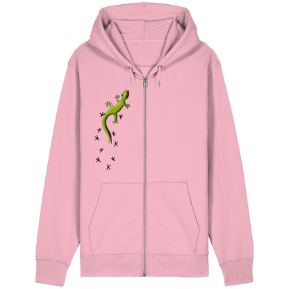 Kletternder Gecko mit Spuren - Organic Relaxed Zipper