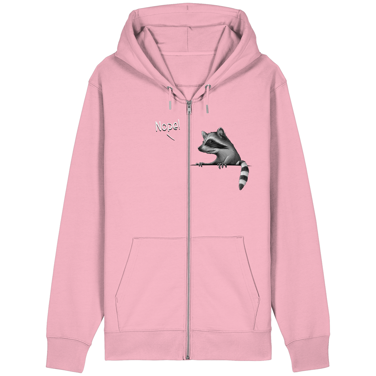 Nope! Frecher verwegener Waschbär - Organic Relaxed Zipper