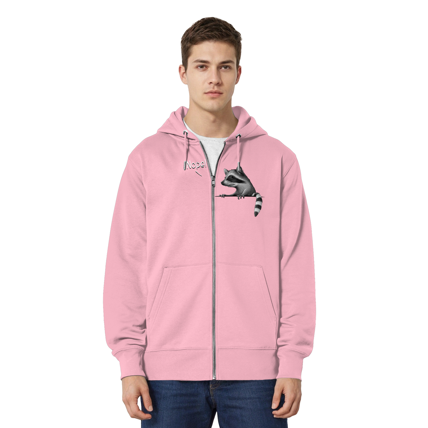 Nope! Frecher verwegener Waschbär - Organic Relaxed Zipper