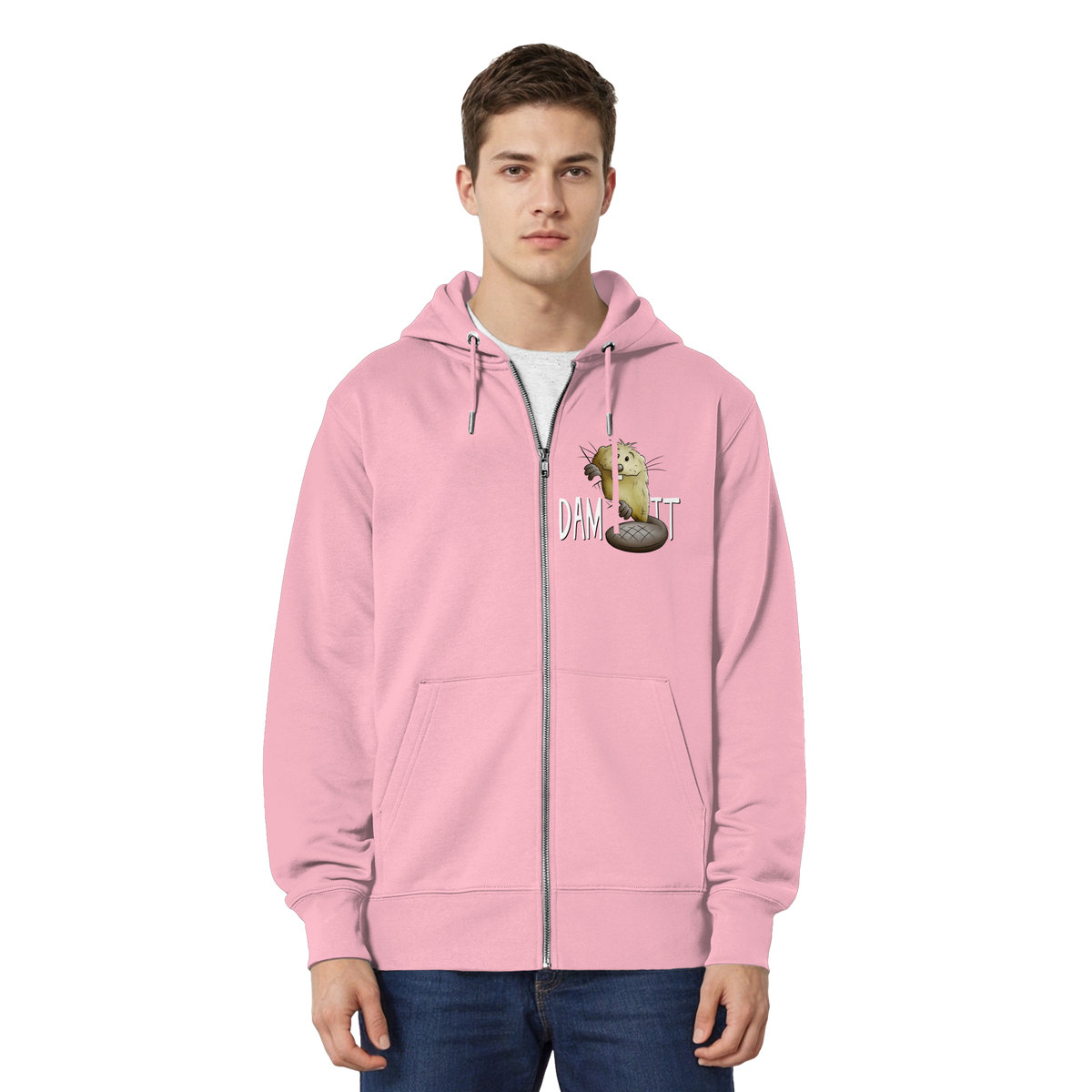 Dam It Verdammt Lustiger Biber - Organic Relaxed Zipper
