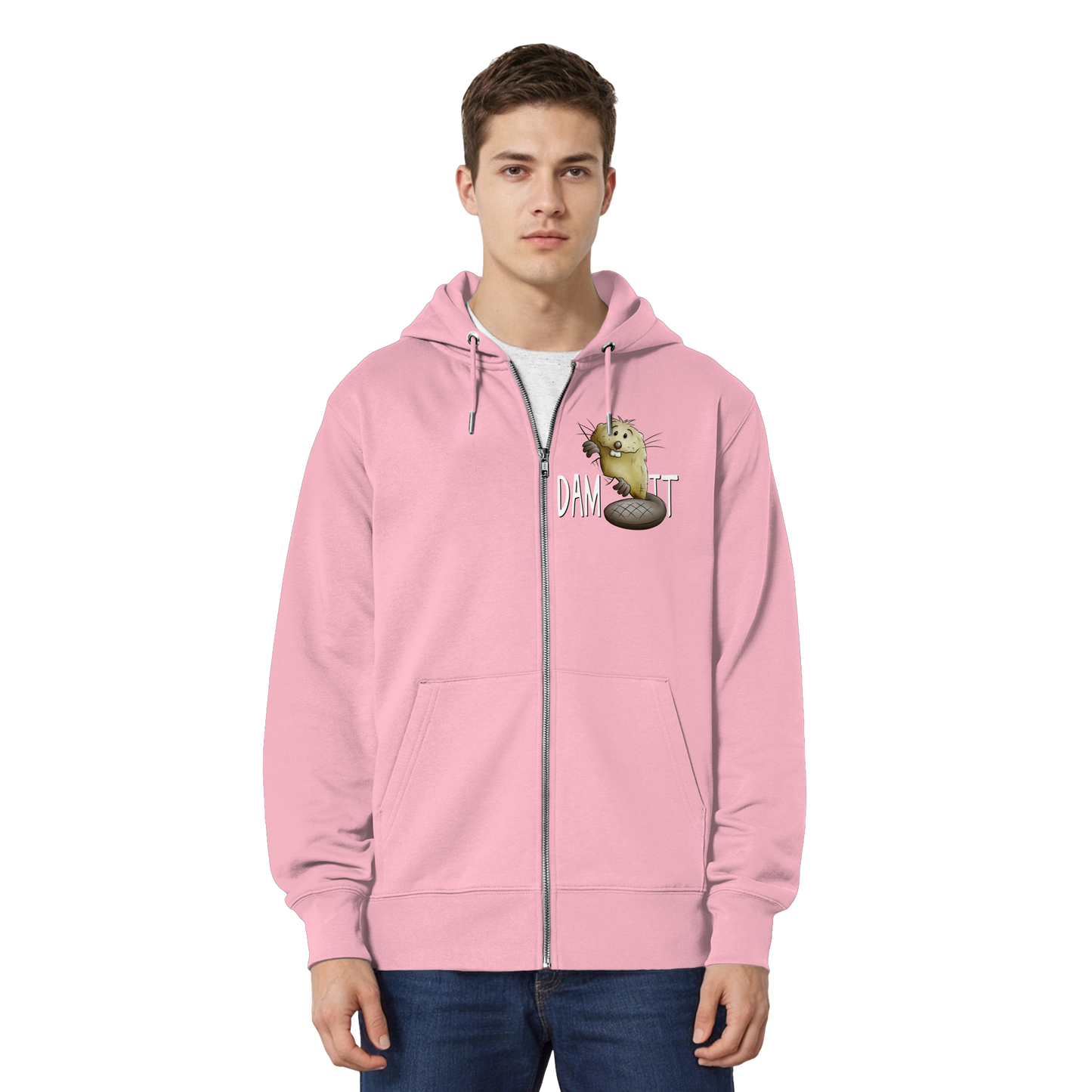 Dam It Verdammt Lustiger Biber - Organic Relaxed Zipper