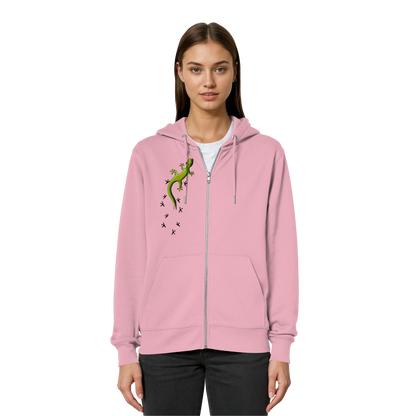 Kletternder Gecko mit Spuren - Organic Relaxed Zipper