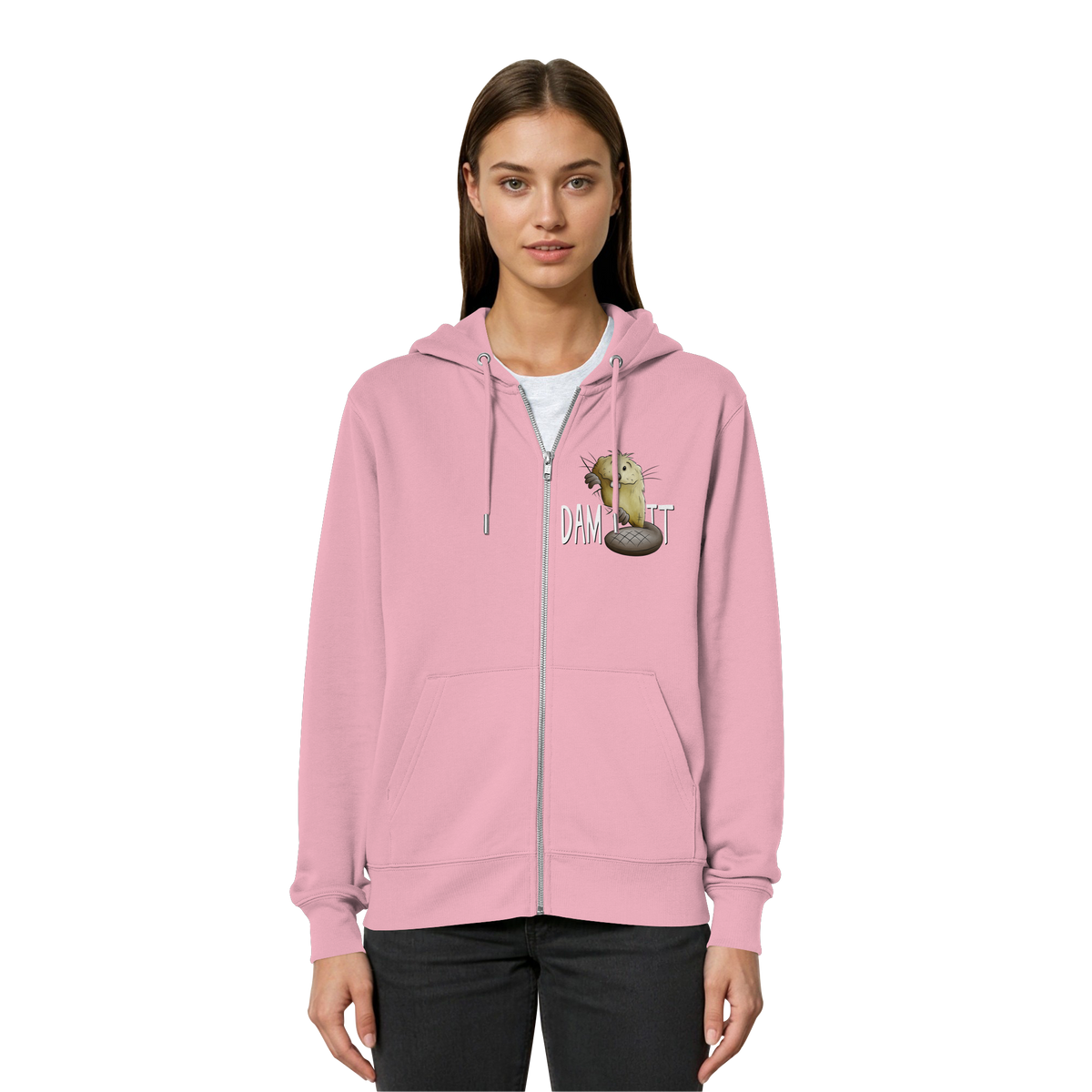 Dam It Verdammt Lustiger Biber - Organic Relaxed Zipper