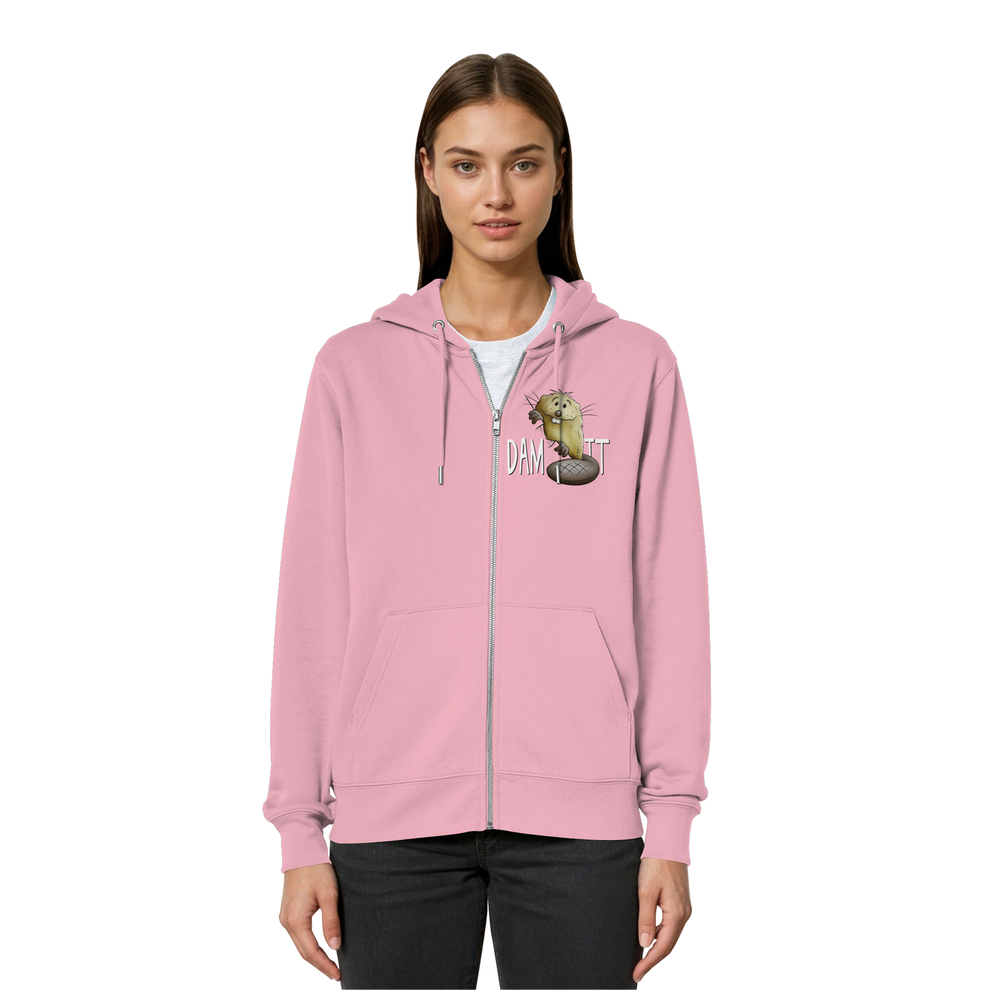 Dam It Verdammt Lustiger Biber - Organic Relaxed Zipper