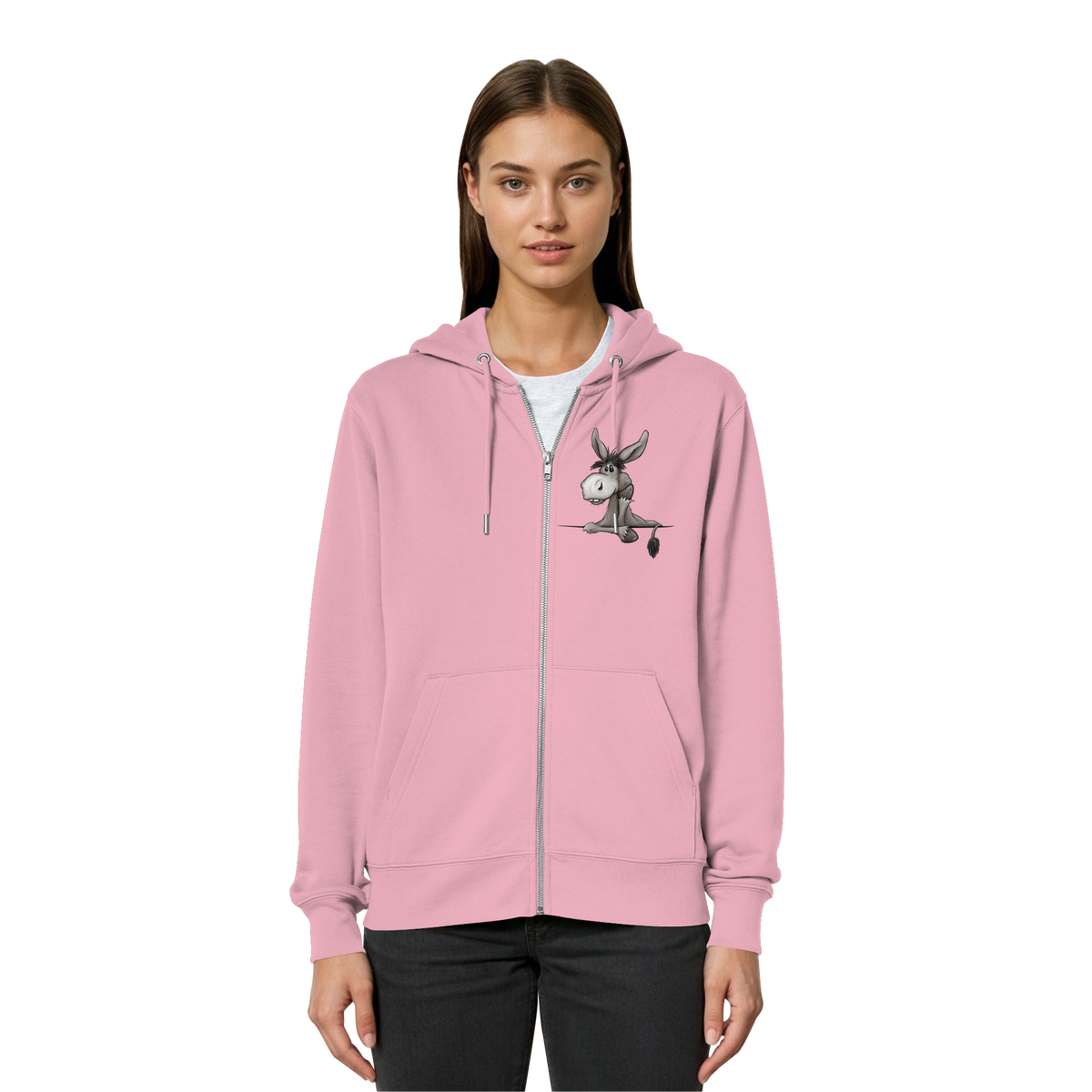 Lustiger lässiger Esel - Organic Relaxed Zipper