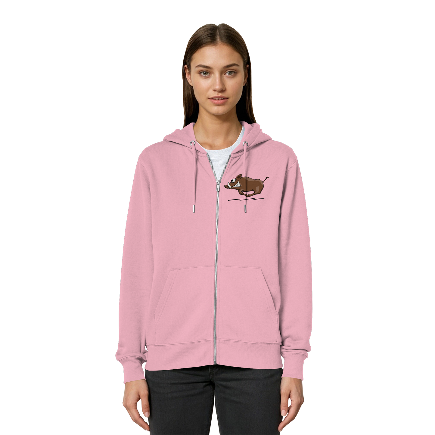 sauwildes Wildschwein | Wildsau  - Organic Relaxed Zipper