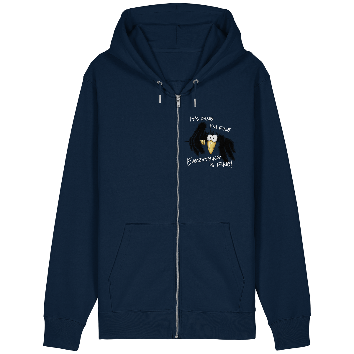 I’m Fine Rabe | Alles Gut Krähe - Organic Relaxed Zipper
