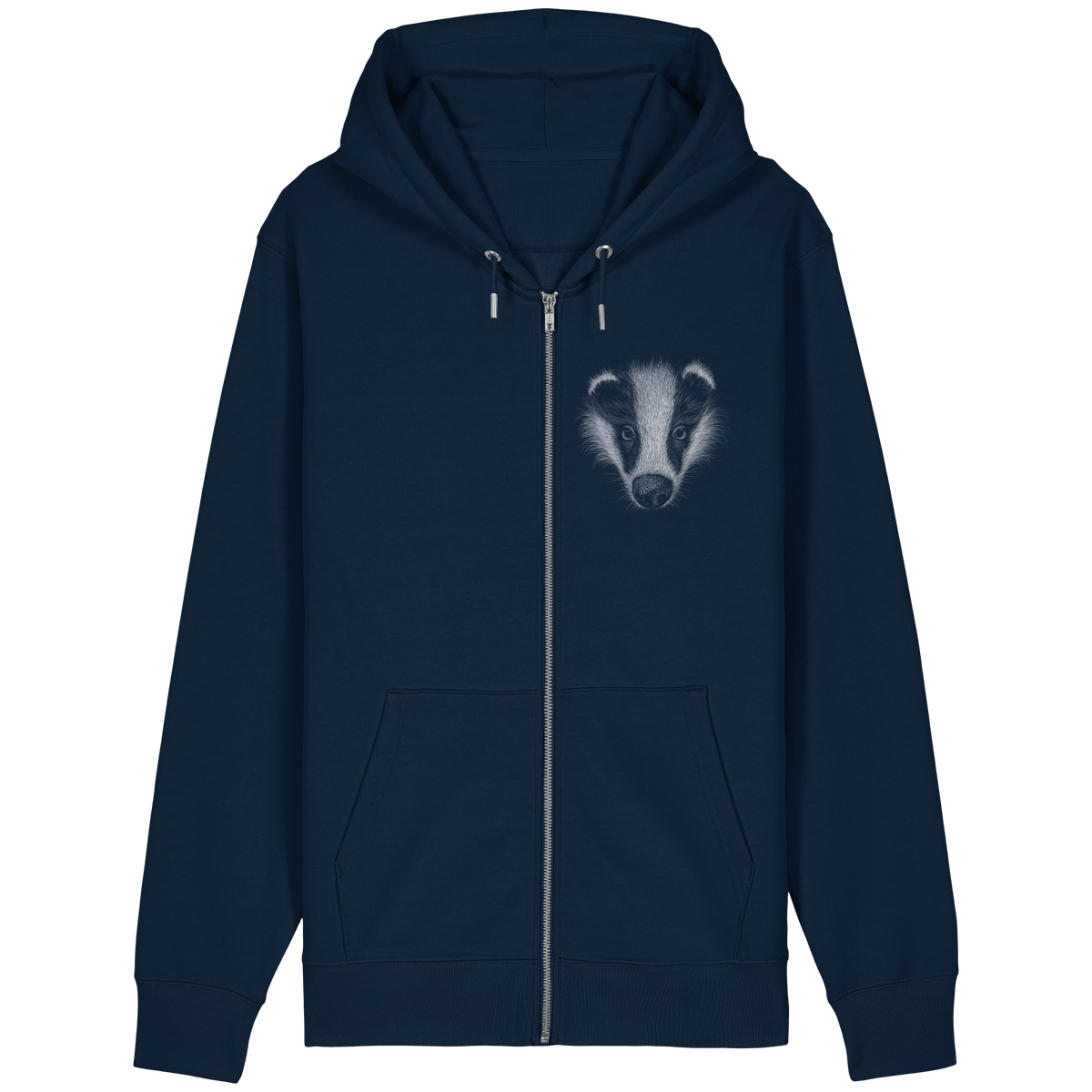 Kritzel-Kunst Dachs Illustration - Organic Relaxed Zipper