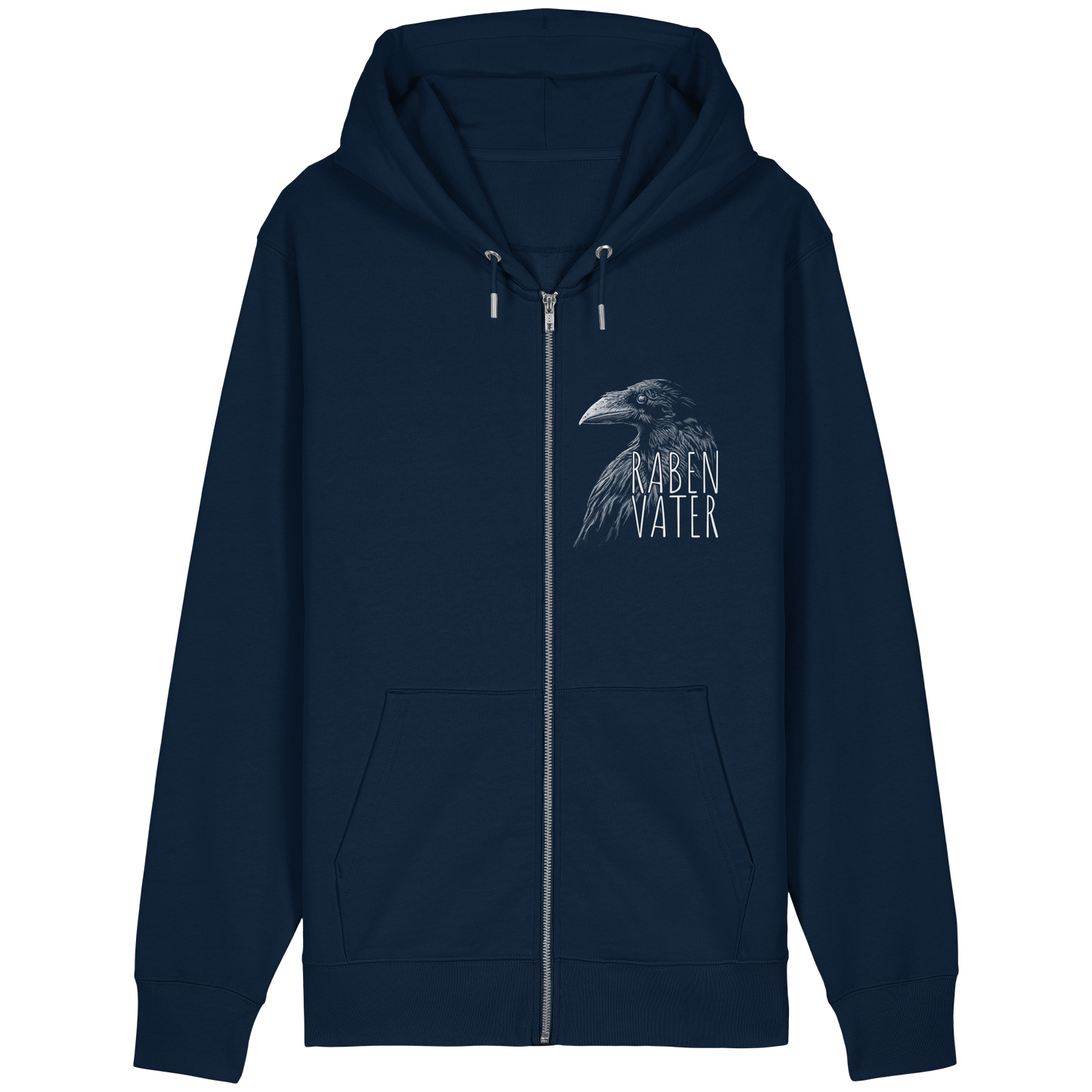Rabenvater schwarzer Rabe Krähe - Organic Relaxed Zipper