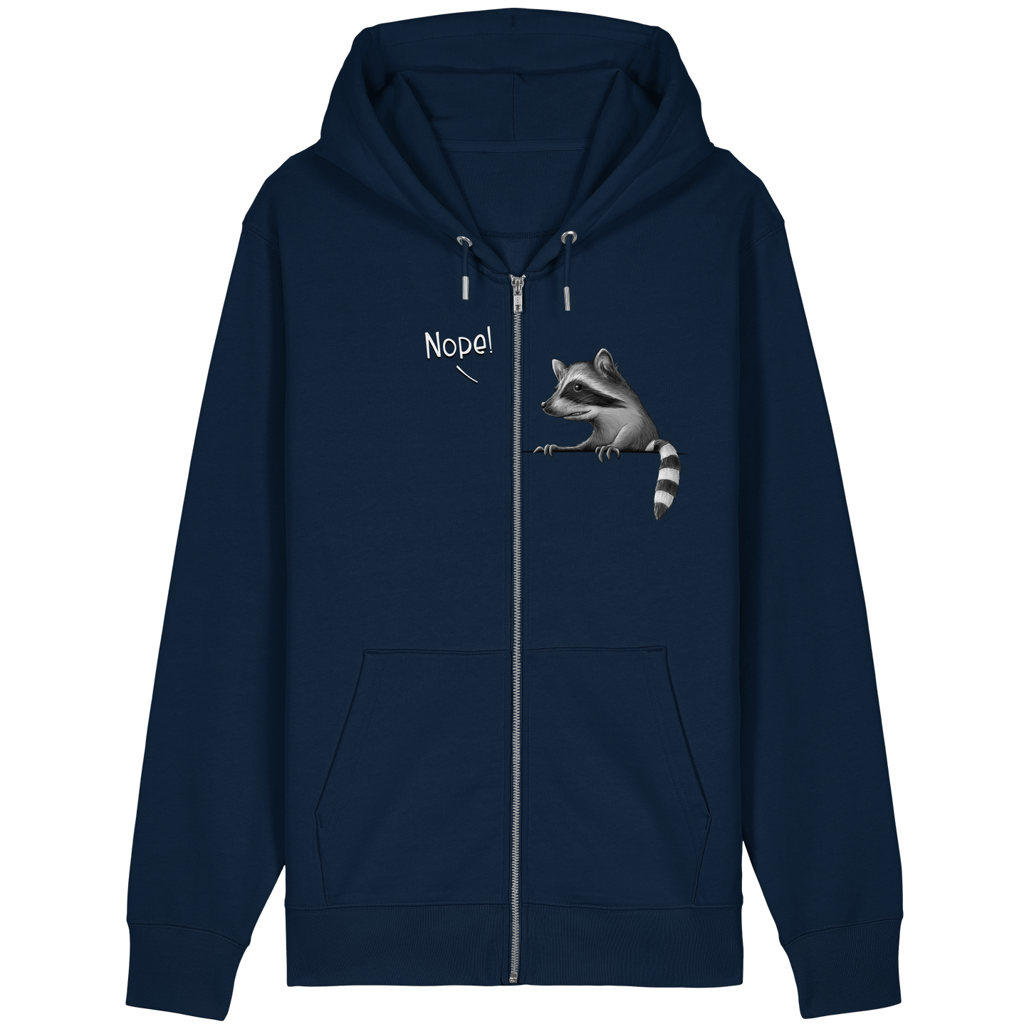 Nope! Frecher verwegener Waschbär - Organic Relaxed Zipper