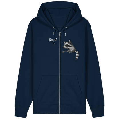 Nope! Frecher verwegener Waschbär - Organic Relaxed Zipper