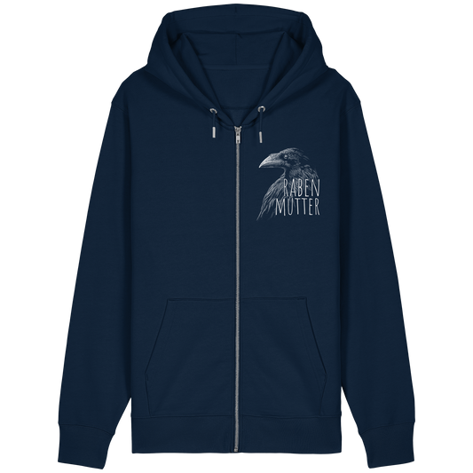 Rabenmutter schwarze Krähe Rabe - Organic Relaxed Zipper