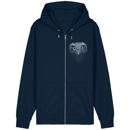 Eule Kritzelkunst Illustration - Organic Relaxed Zipper