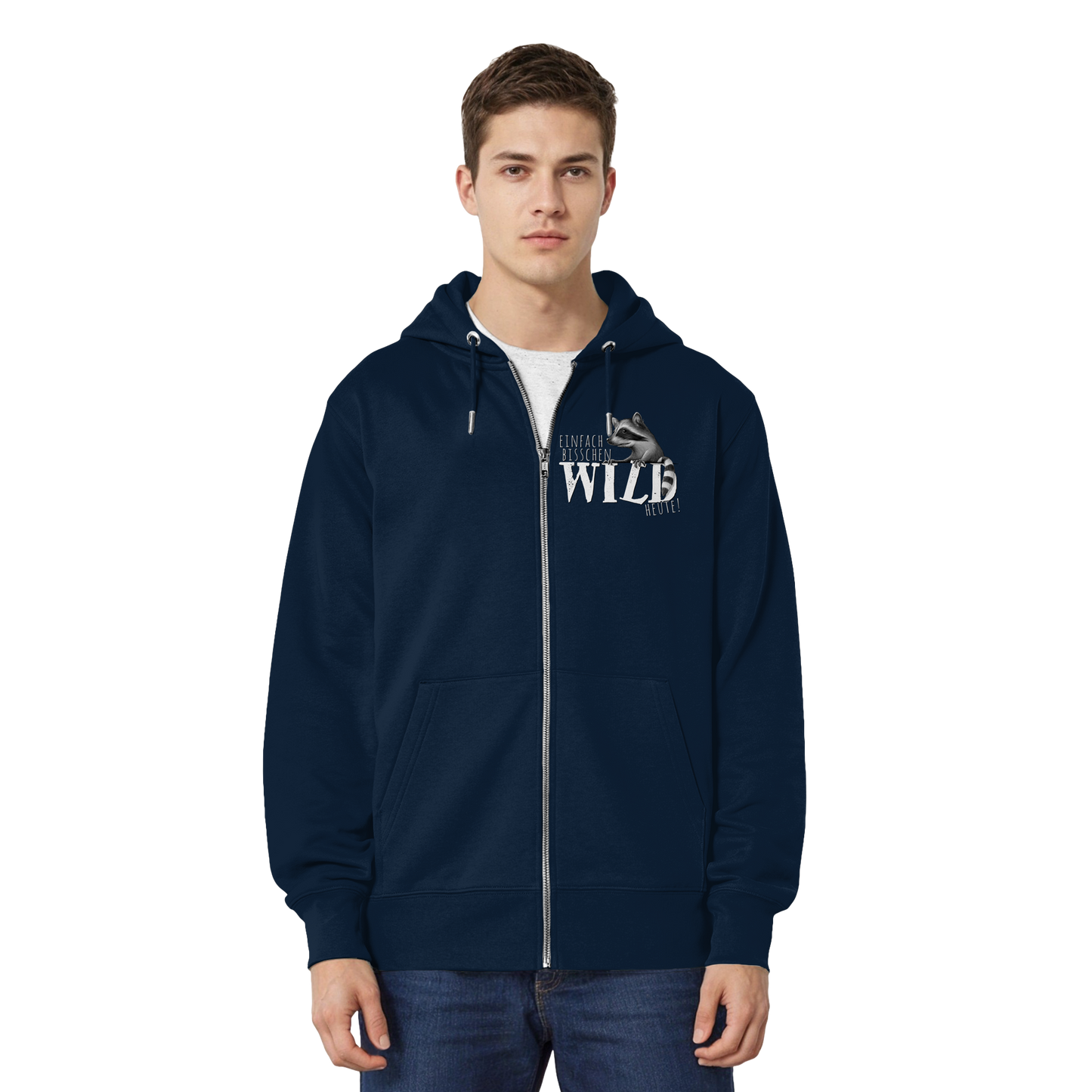 Bisschen wild heute! Waschbär - Organic Relaxed Zipper