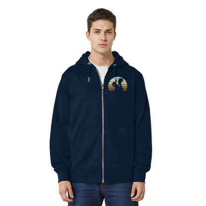 Retro Eichhörnchen Silhouette - Organic Relaxed Zipper