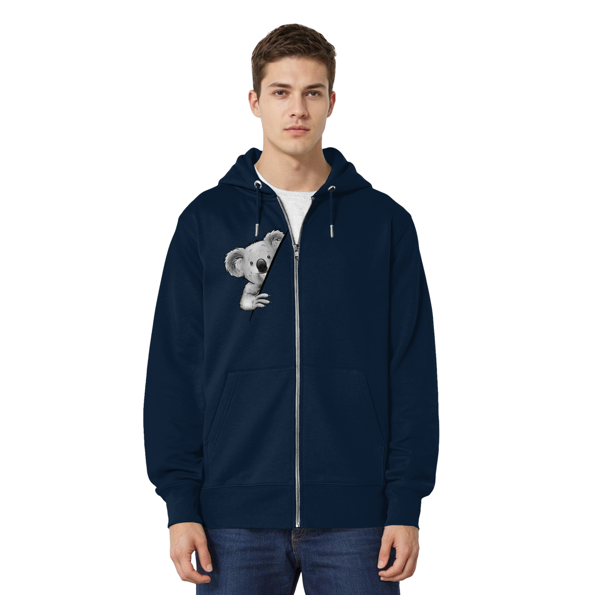 Koala Bär Illustration - Organic Relaxed Zipper