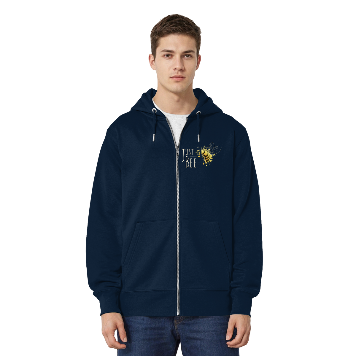 Just Bee, kleine Honig-Biene - Organic Relaxed Zipper