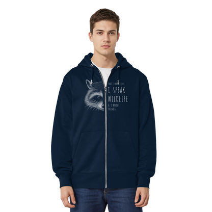 I Speak Wildlife And I Know Waschbär - Organic Relaxed Zipper