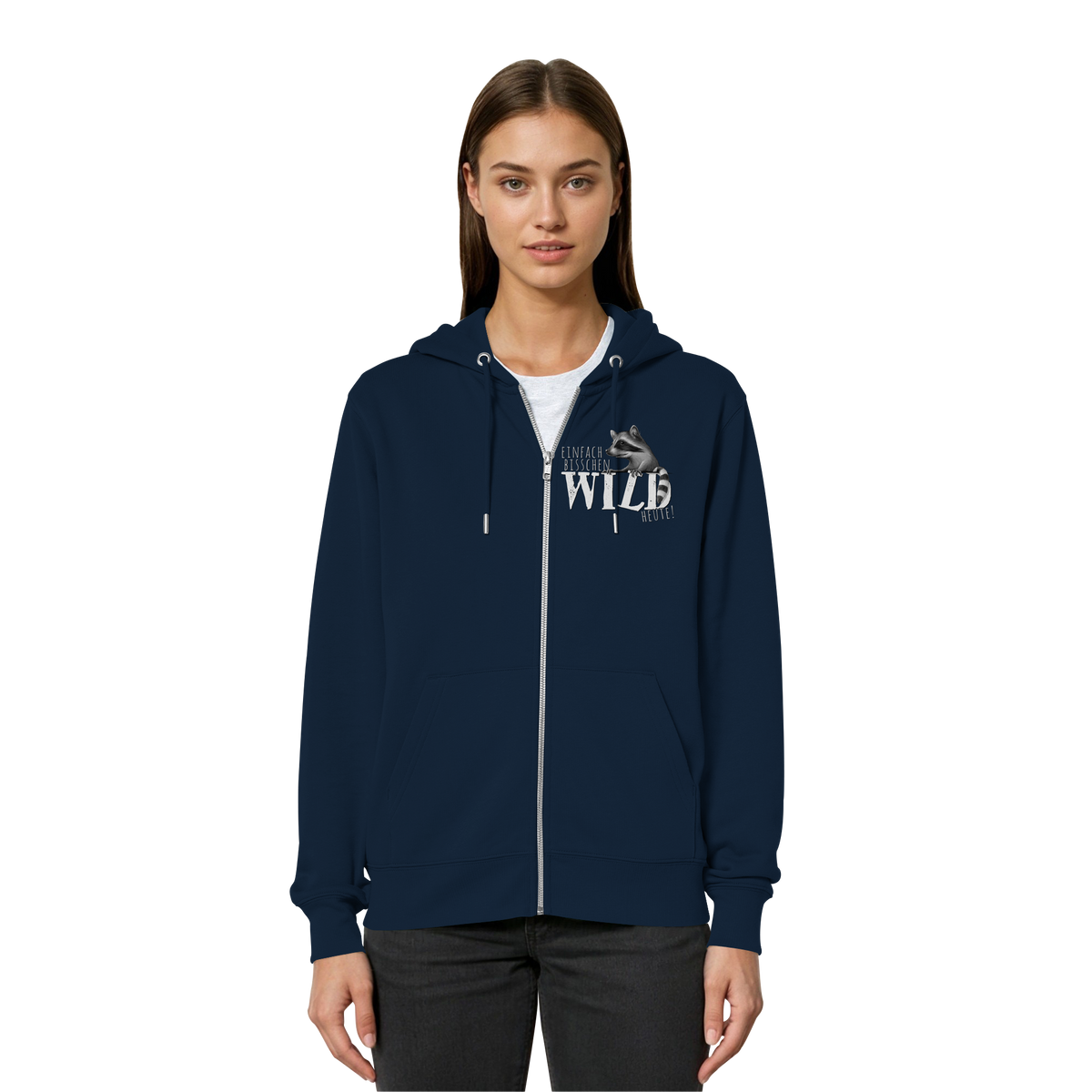 Bisschen wild heute! Waschbär - Organic Relaxed Zipper