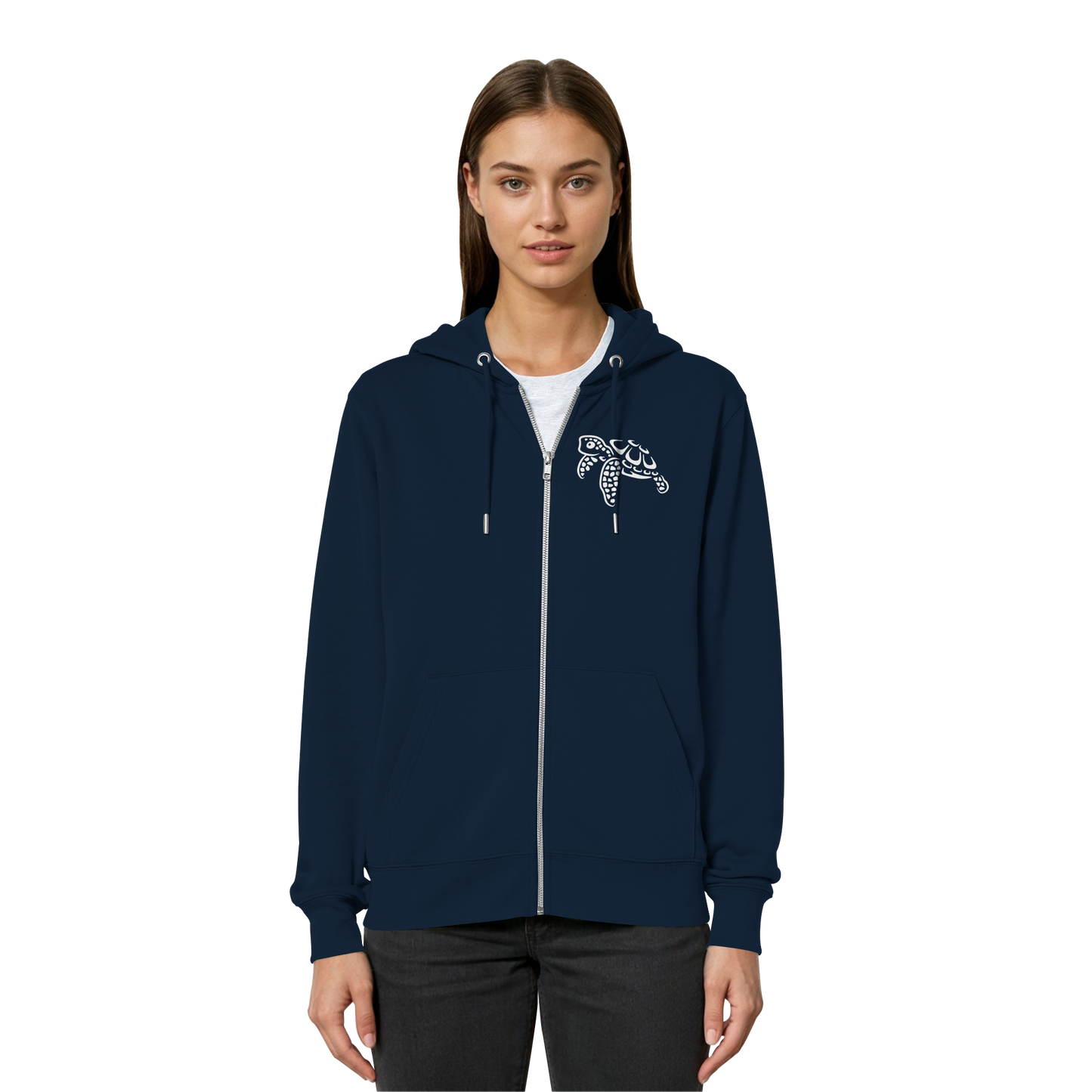 schwimmende Meeres-Schildkröte - Organic Relaxed Zipper