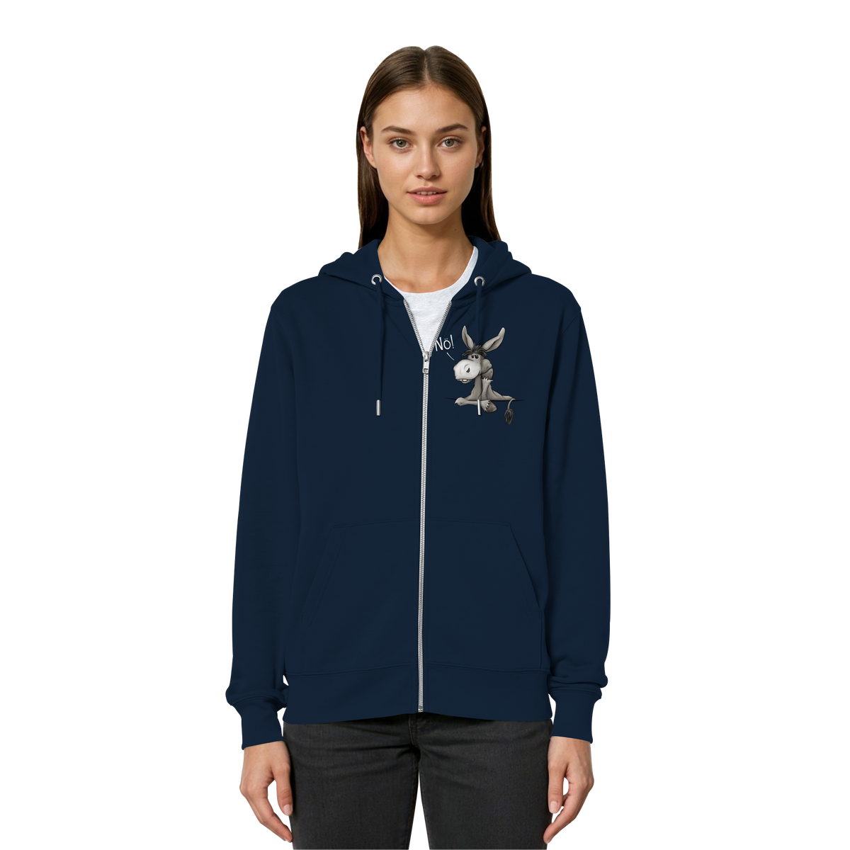 Nö! Störrischer Esel - Organic Relaxed Zipper