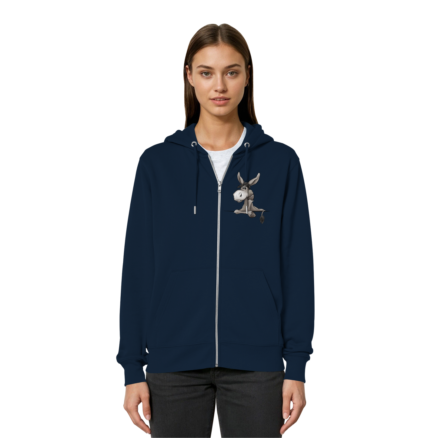 Lustiger lässiger Esel - Organic Relaxed Zipper
