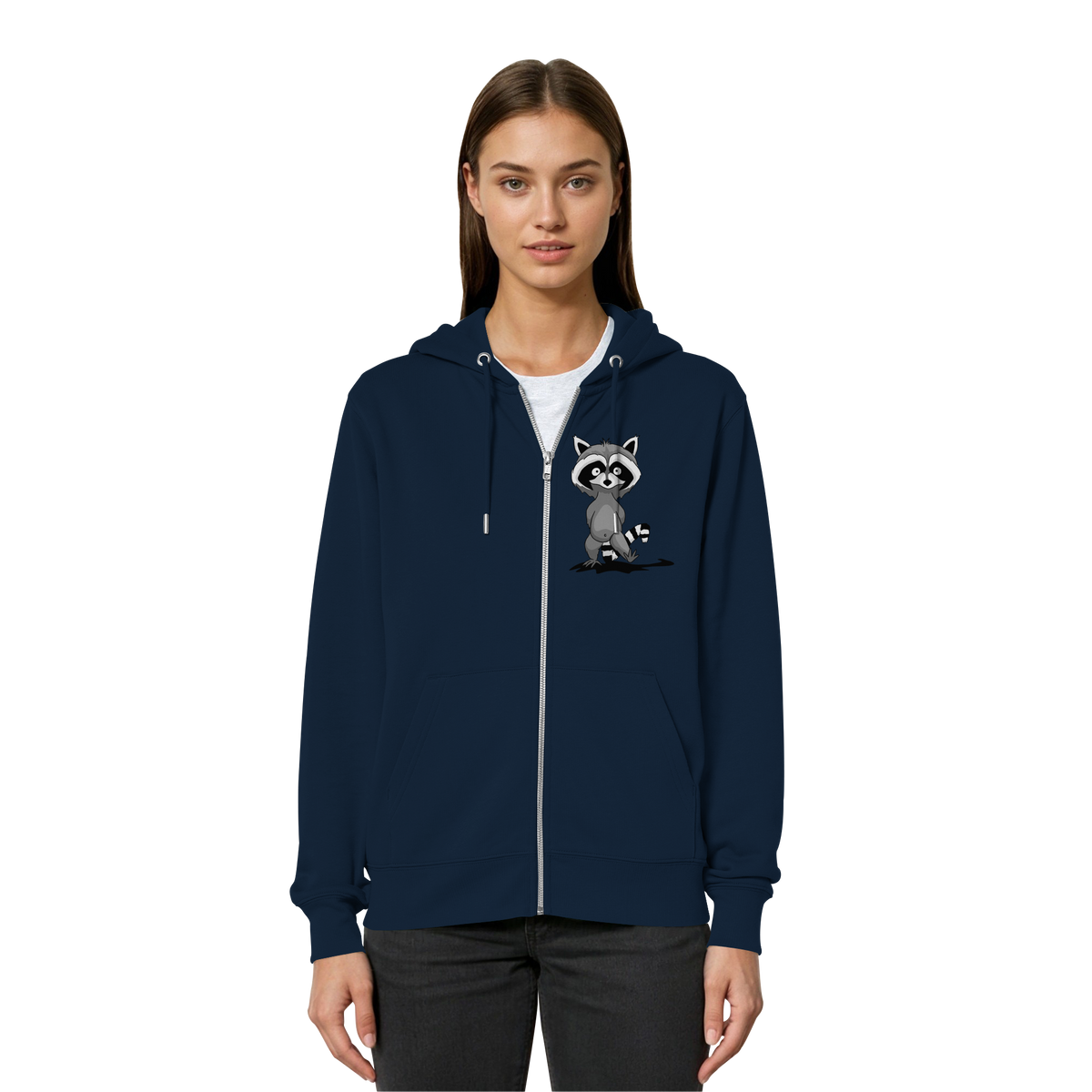Frecher kleiner Waschbär - Organic Relaxed Zipper