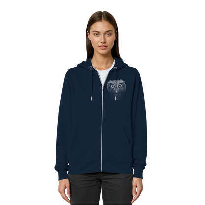 Eule Kritzelkunst Illustration - Organic Relaxed Zipper