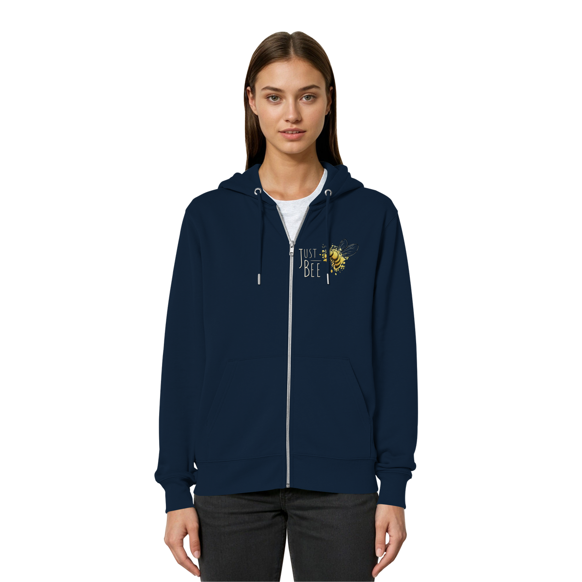 Just Bee, kleine Honig-Biene - Organic Relaxed Zipper