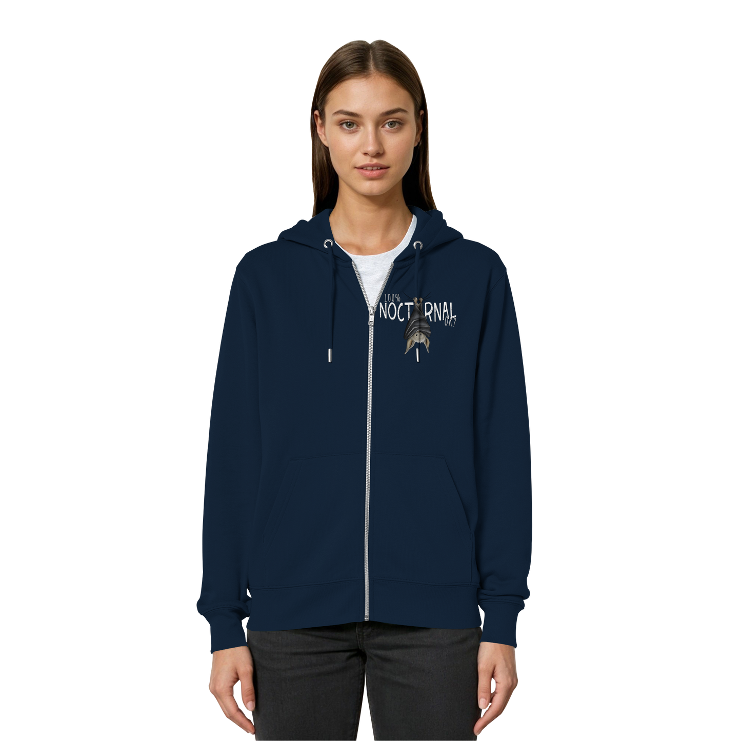 100% nachtaktive Fledermaus - Organic Relaxed Zipper
