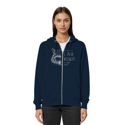 I Speak Wildlife And I Know Waschbär - Organic Relaxed Zipper