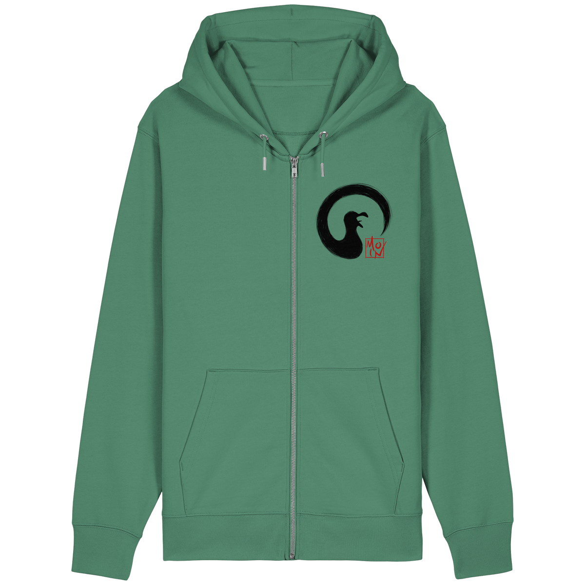 Moin kreischende japanische Enso Möwe - Organic Relaxed Zipper
