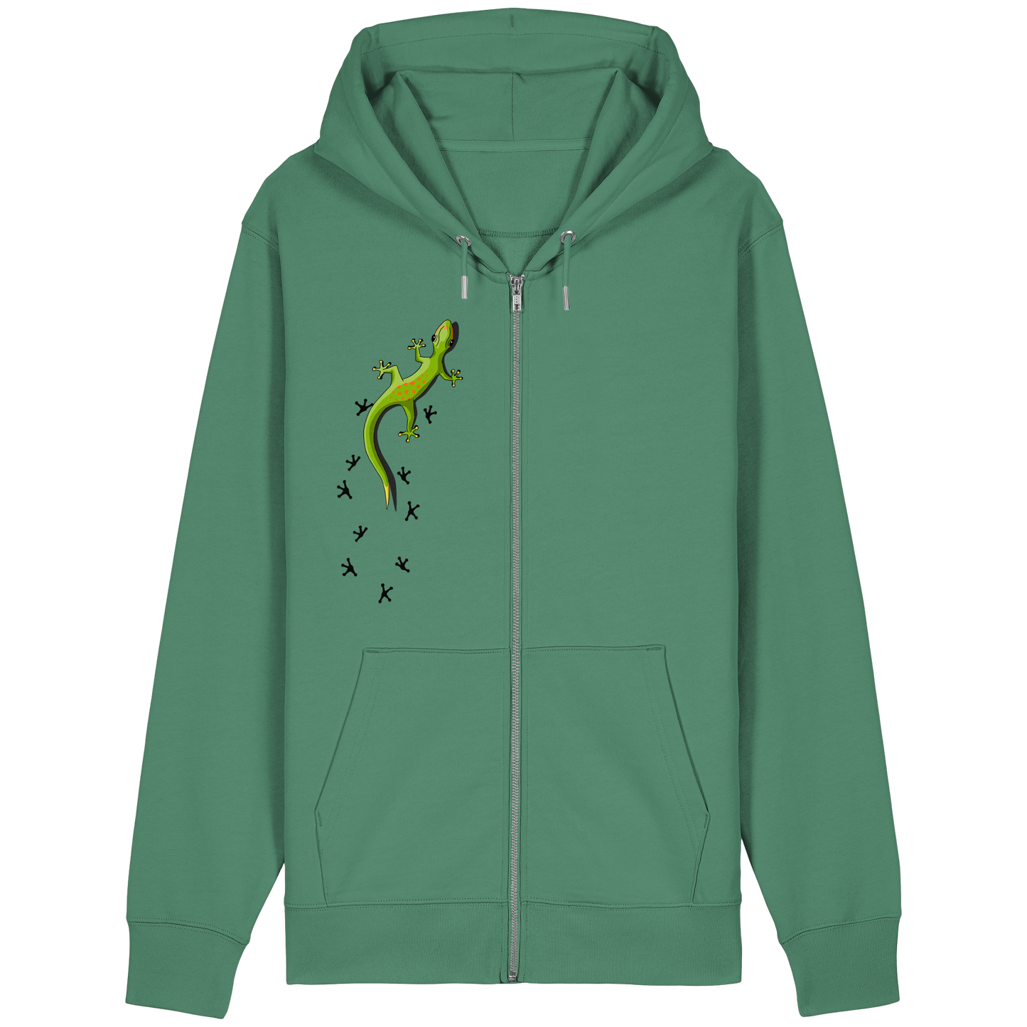 Kletternder Gecko mit Spuren - Organic Relaxed Zipper