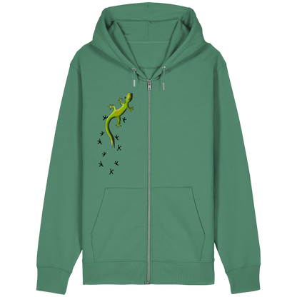 Kletternder Gecko mit Spuren - Organic Relaxed Zipper