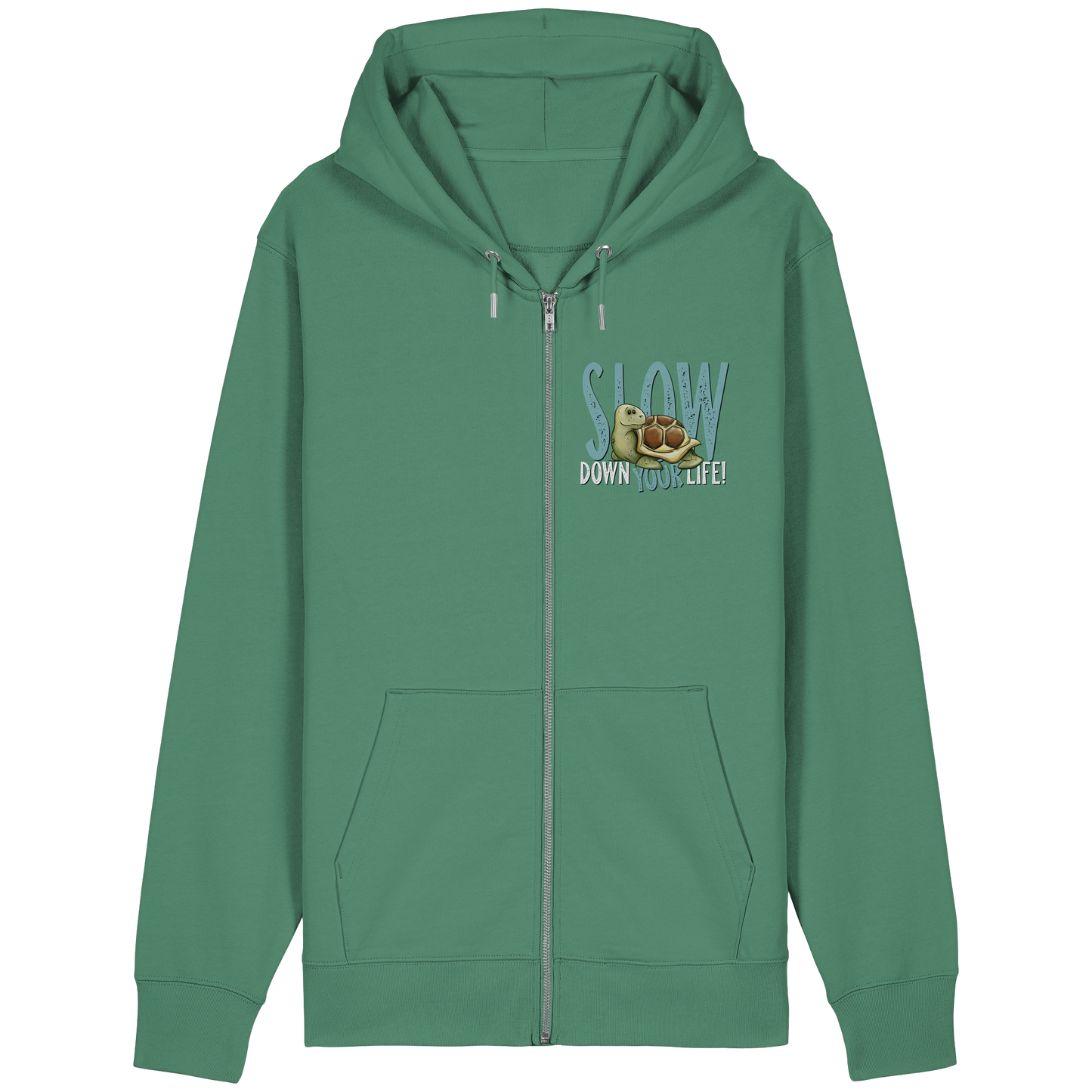 Slow Down Your Life Schildkröte - Organic Relaxed Zipper