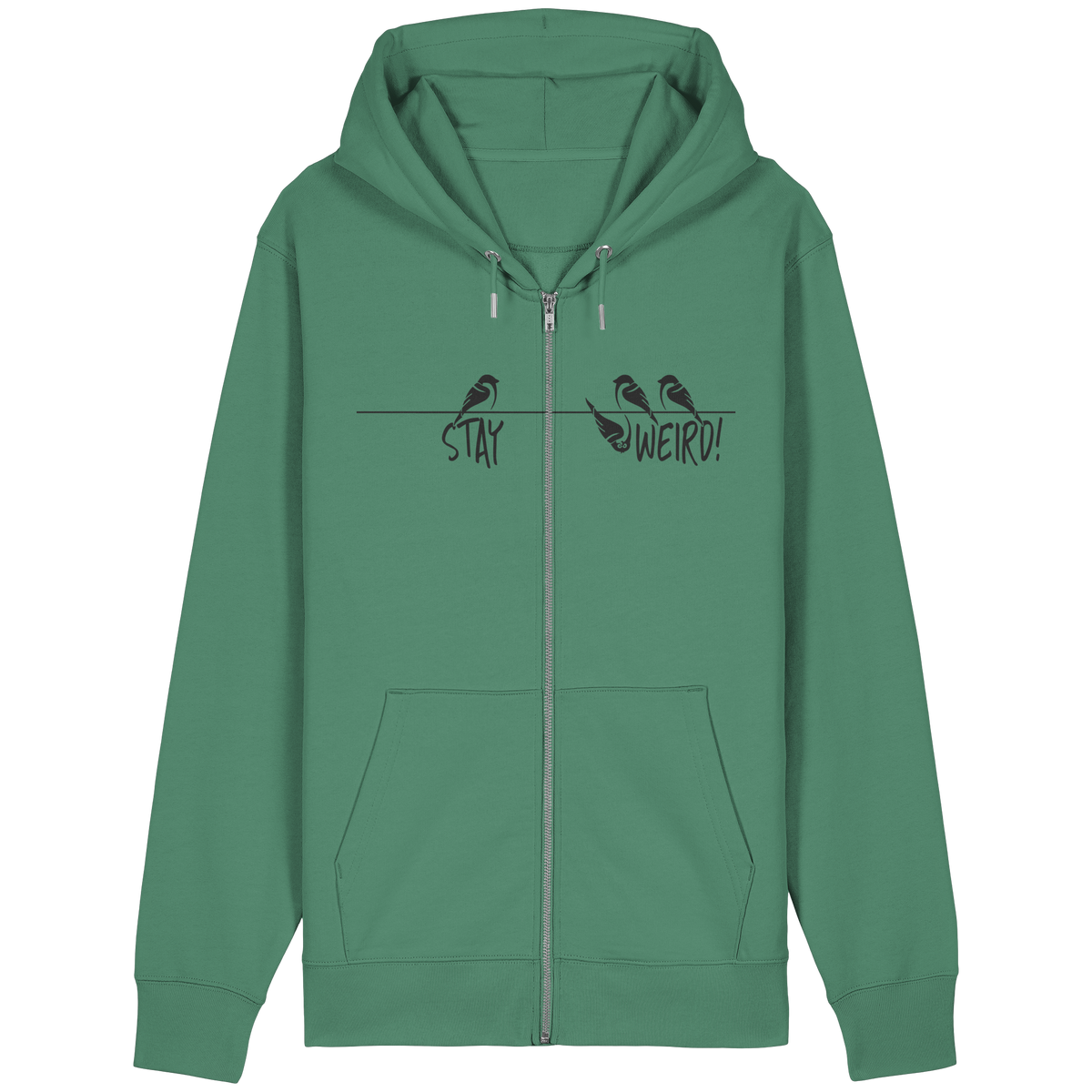 Stay Weird! Schräger Vogel Spatz - Organic Relaxed Zipper