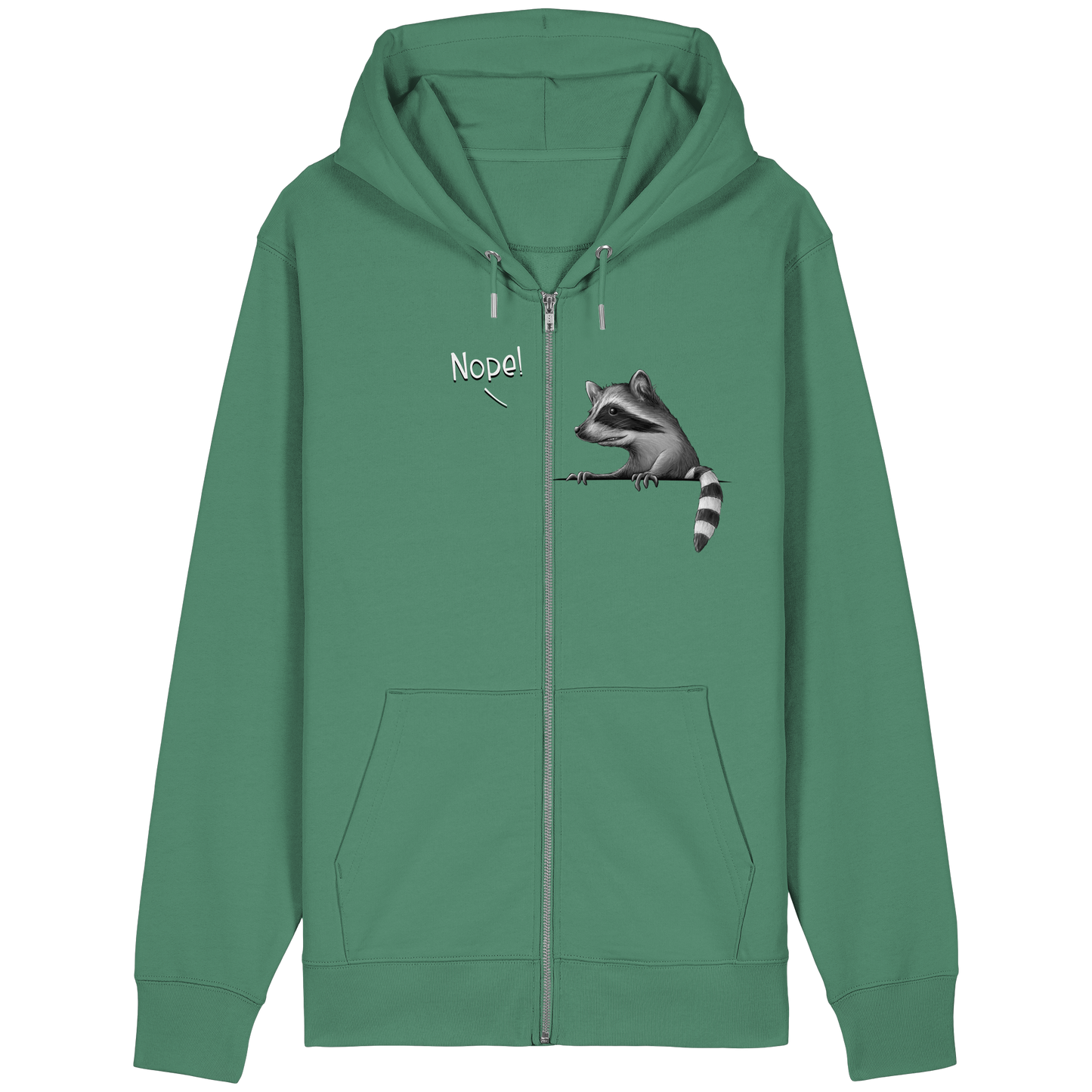 Nope! Frecher verwegener Waschbär - Organic Relaxed Zipper