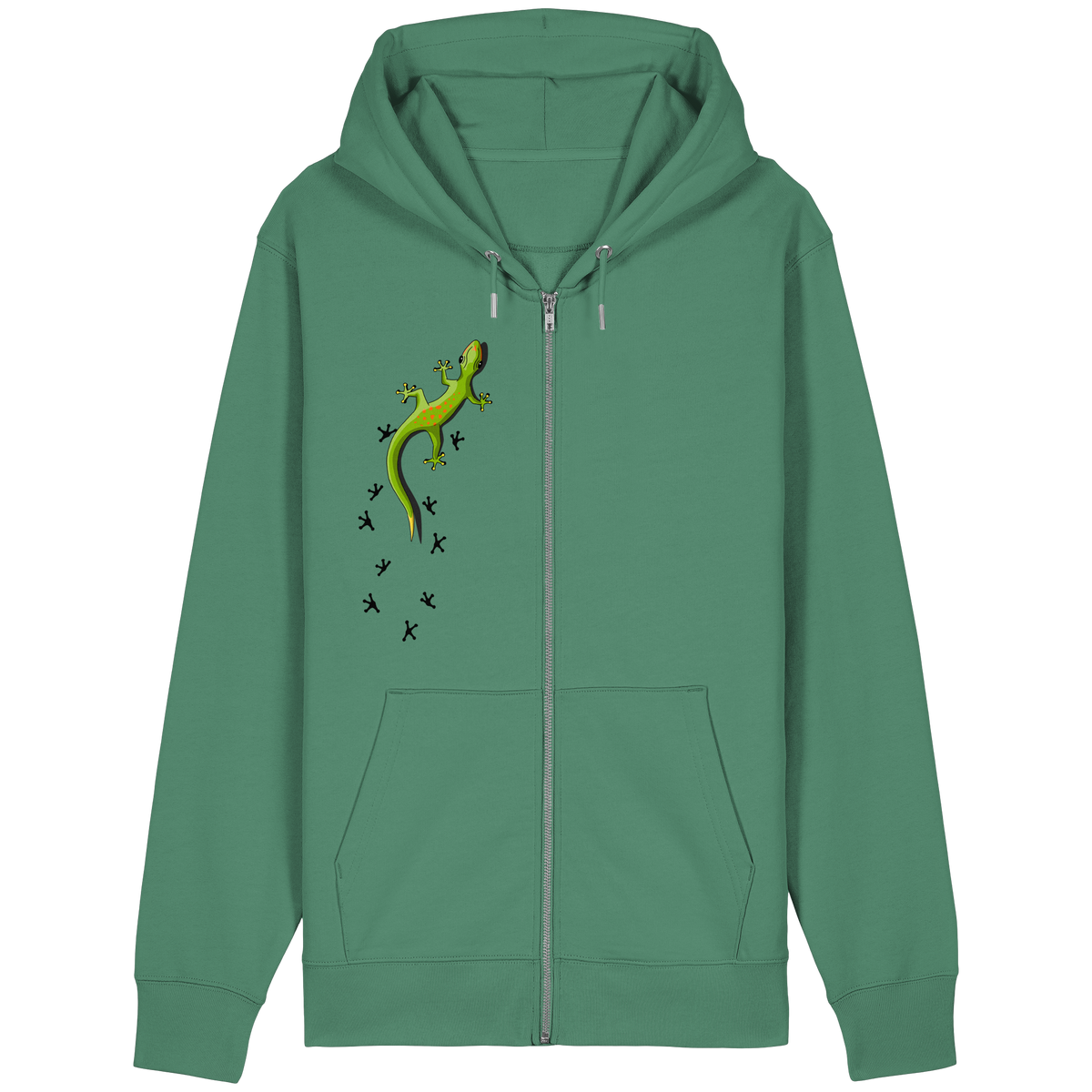 Kletternder Gecko mit Spuren - Organic Relaxed Zipper