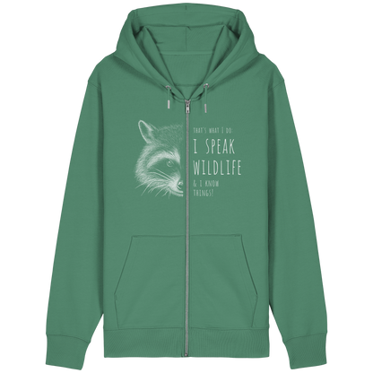 I Speak Wildlife And I Know Waschbär - Organic Relaxed Zipper