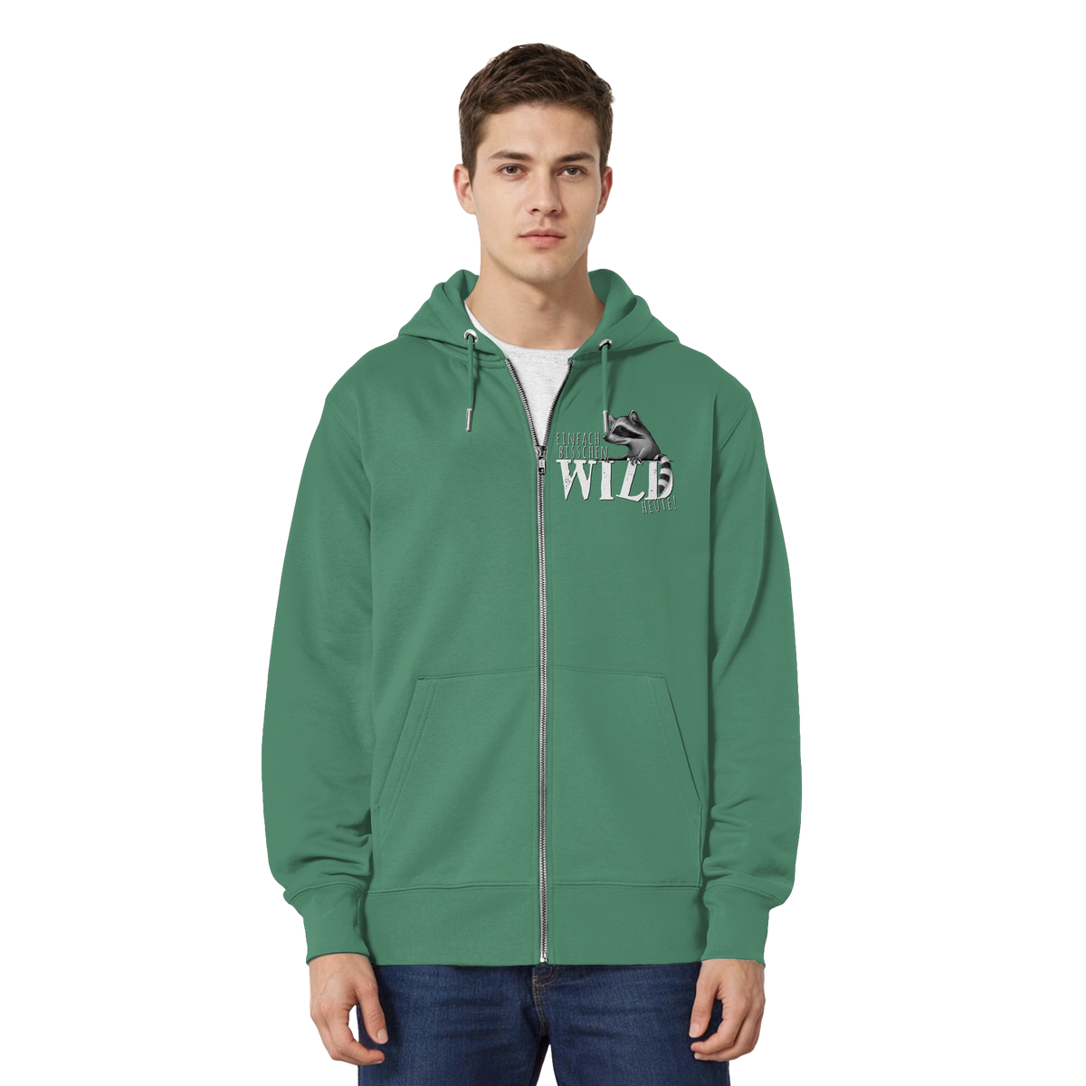 Bisschen wild heute! Waschbär - Organic Relaxed Zipper