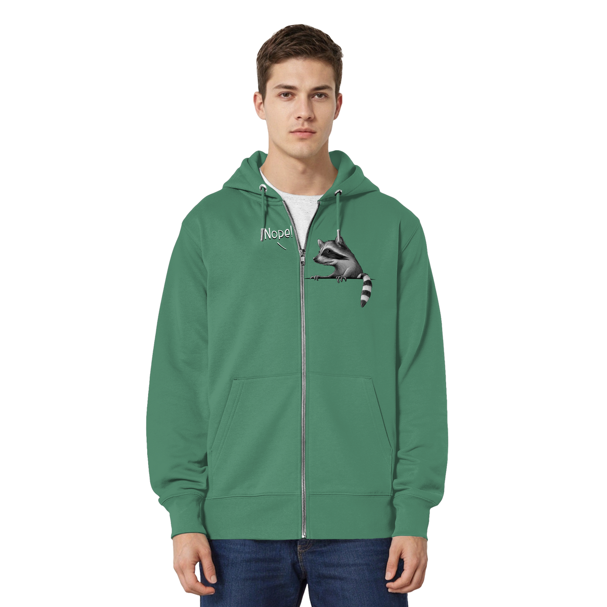 Nope! Frecher verwegener Waschbär - Organic Relaxed Zipper