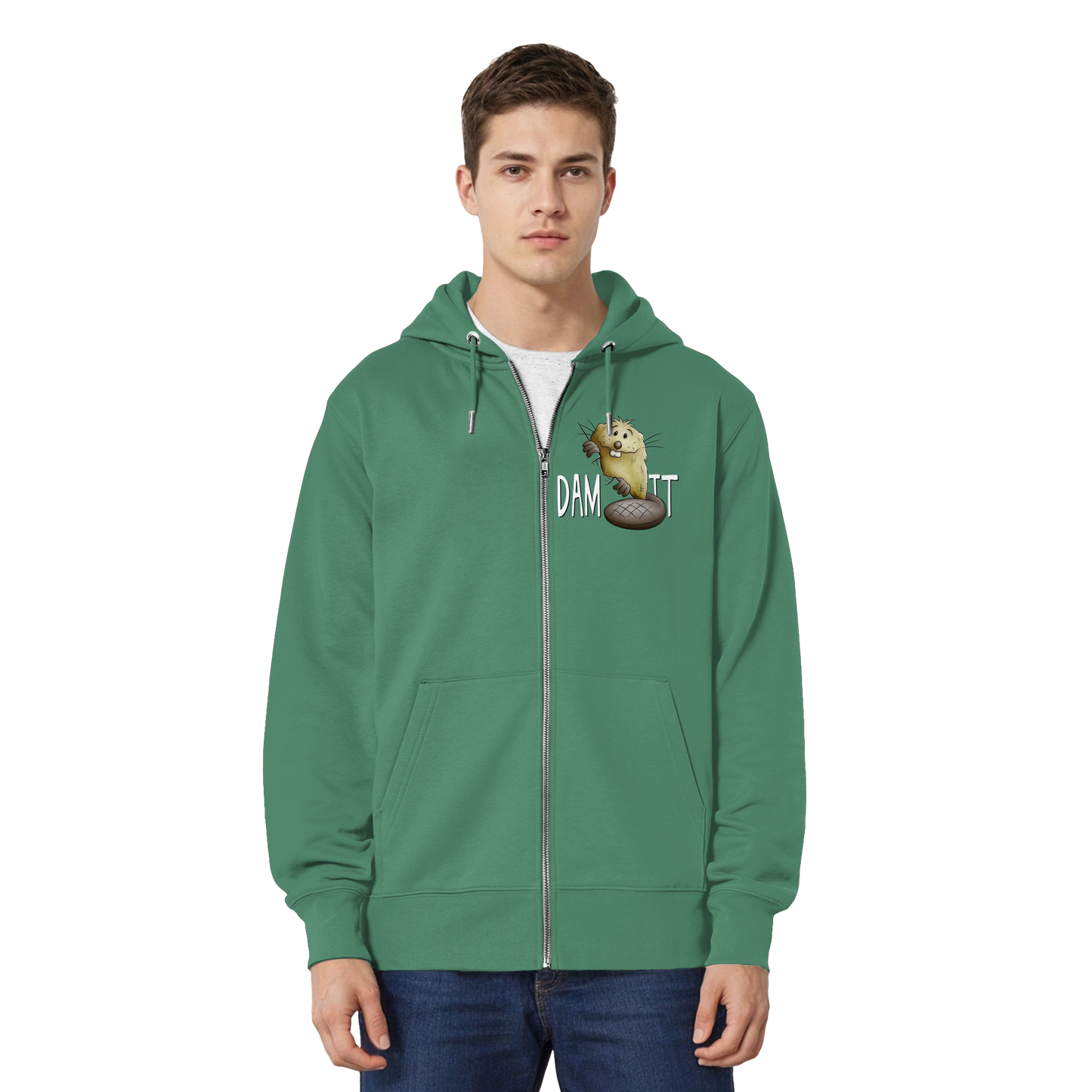 Dam It Verdammt Lustiger Biber - Organic Relaxed Zipper