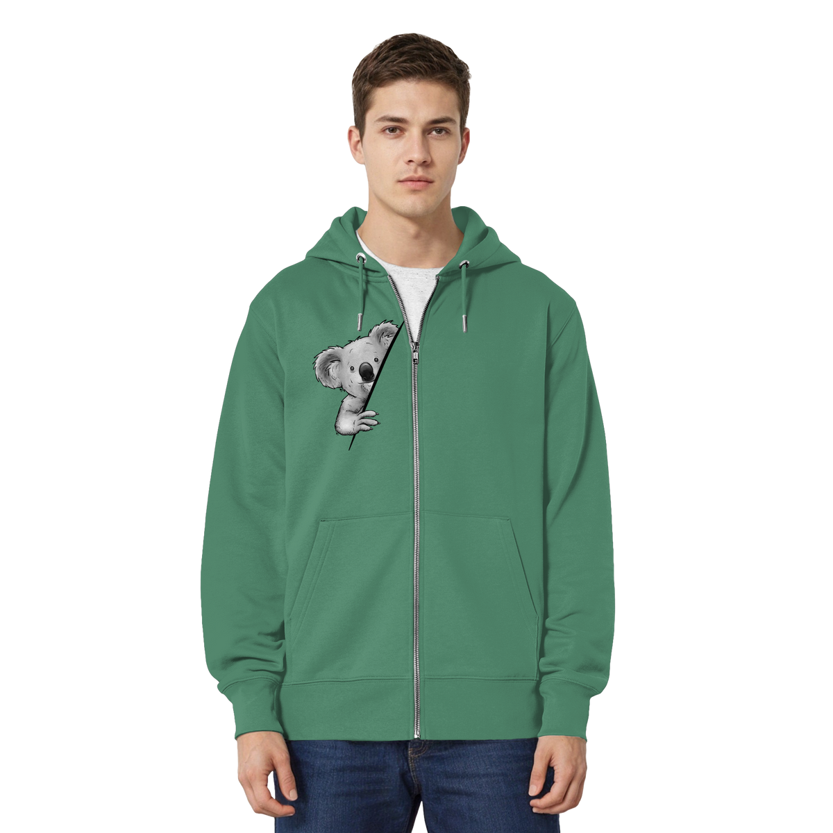 Koala Bär Illustration - Organic Relaxed Zipper