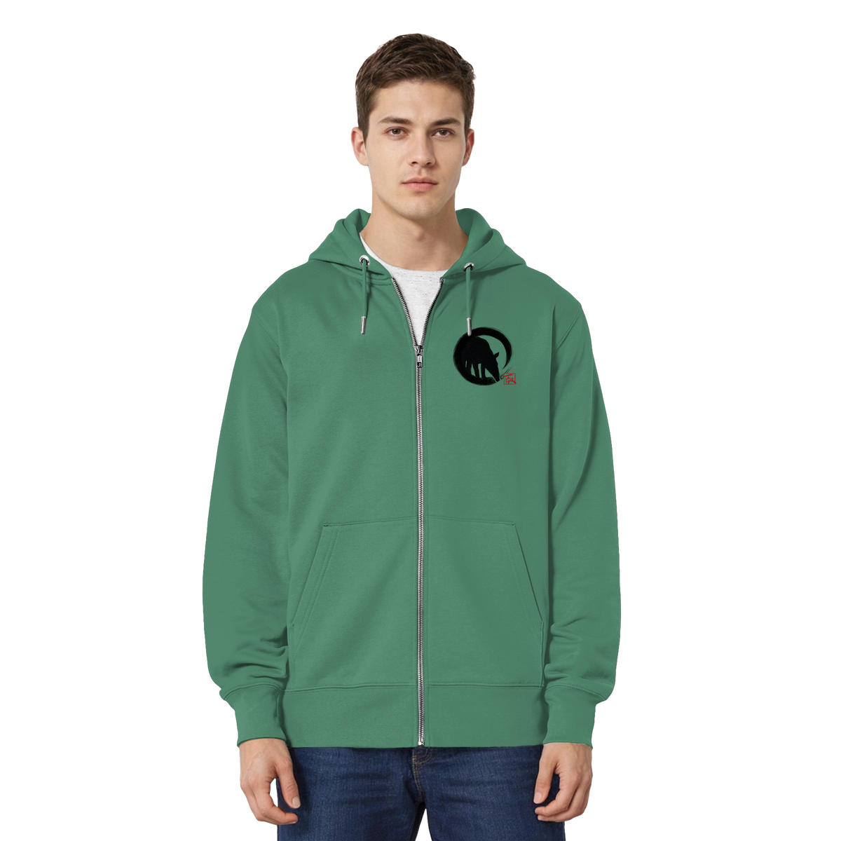 Zen Tapir im japanischen Enso Kreis - Organic Relaxed Zipper