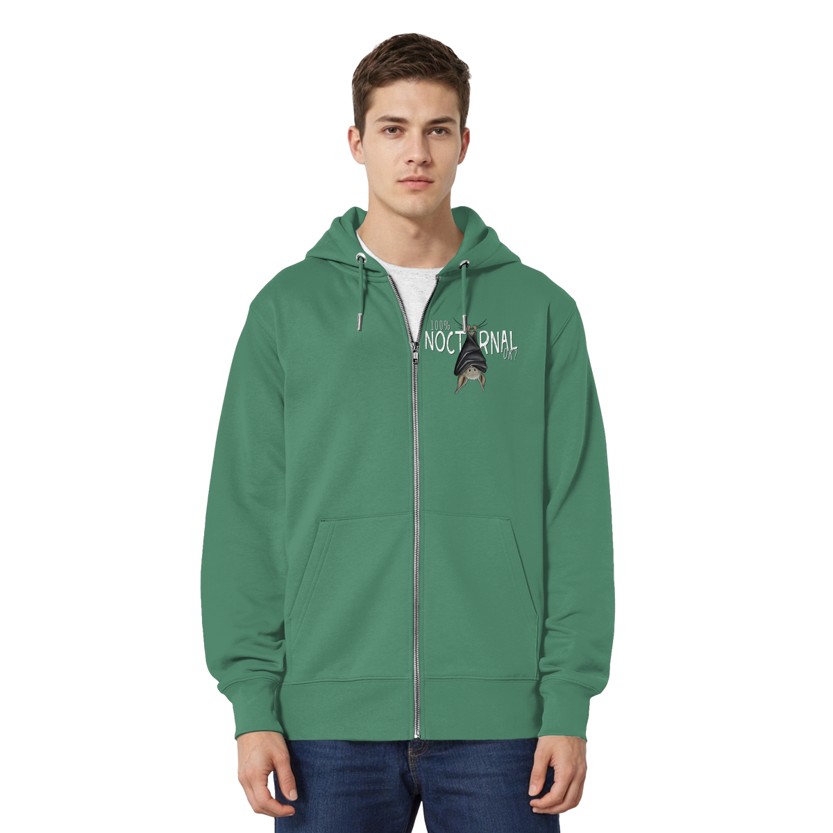 100% nachtaktive Fledermaus - Organic Relaxed Zipper